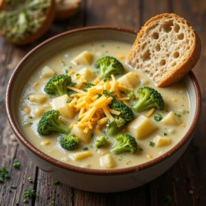 Read more about the article Broccoli Potato Cheese Soup Recipe