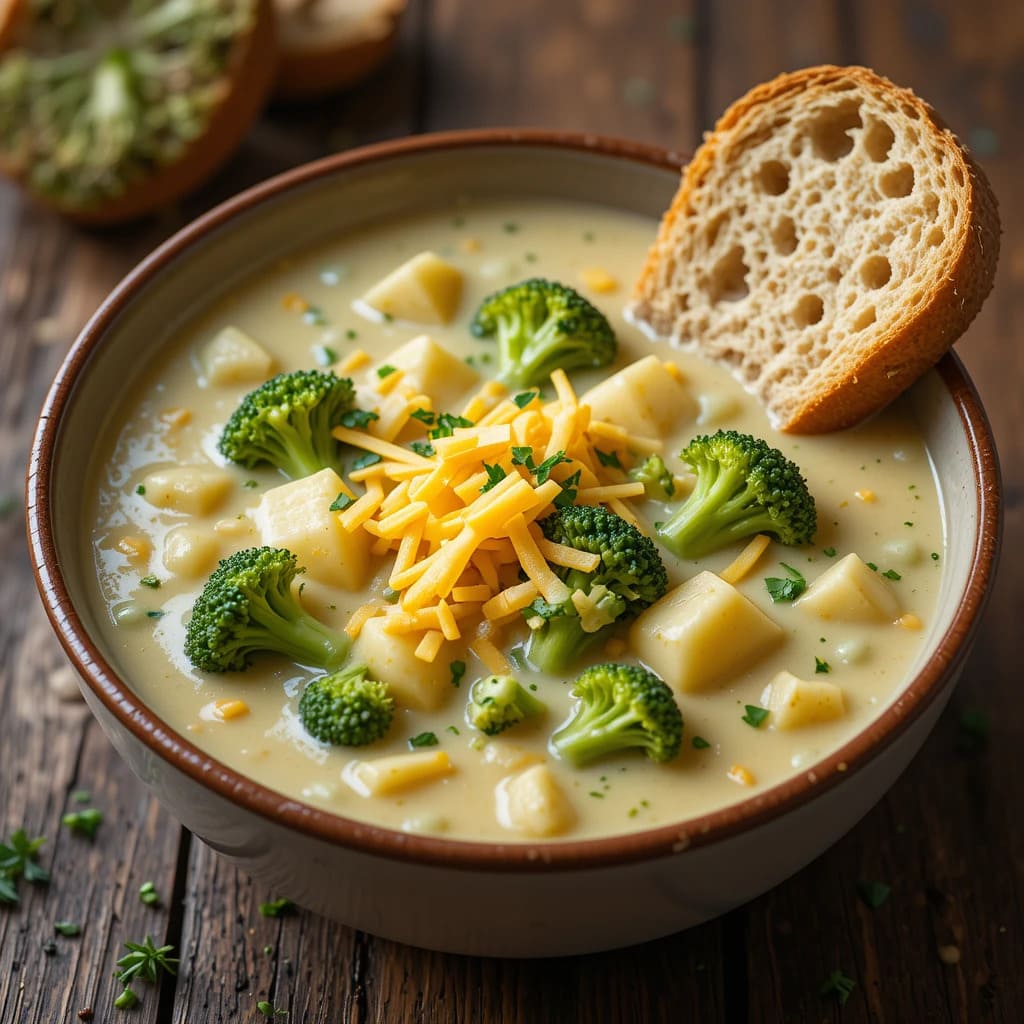 You are currently viewing Broccoli Potato Cheese Soup Recipe