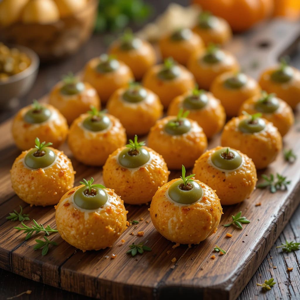 You are currently viewing Cheese Olive Balls: Halloween Party Appetizers