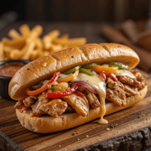 Chicken Philly Cheesesteak. 