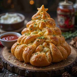 Cheesy Christmas Tree Bread Recipe