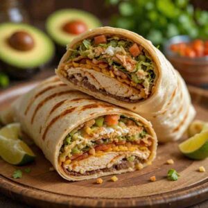 Seven Layer Chicken Burritos Recipe