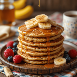 Banana Oatmeal Pancakes.