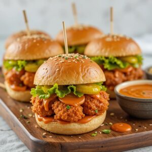 Read more about the article Spicy and Crispy Bang Bang Chicken Sliders Recipe– A Flavor-Packed Delight