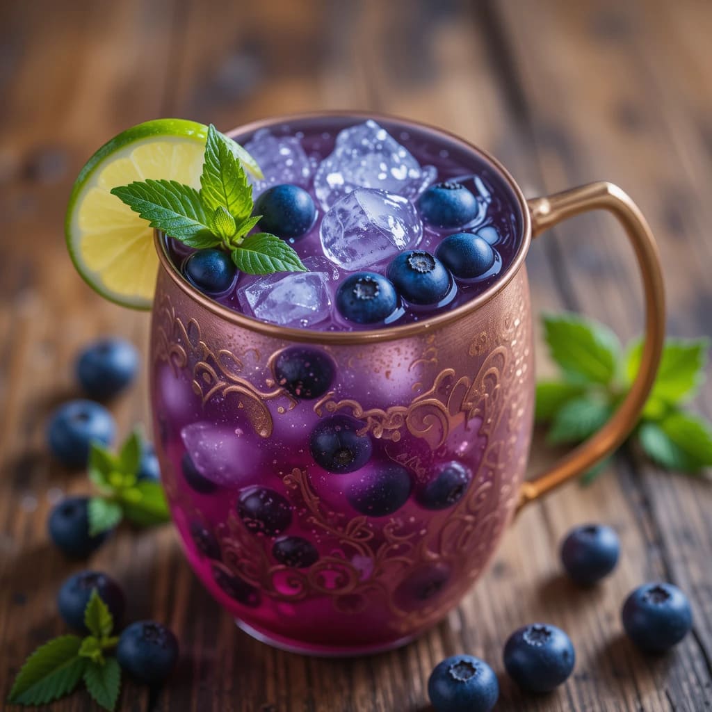 Read more about the article Blueberry Bliss Moscow Mule: A Sweet and Zesty Cocktail Experience