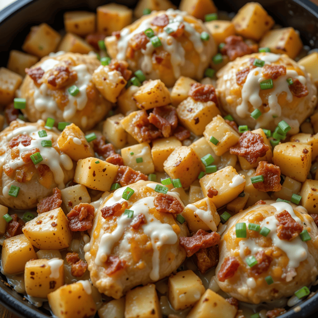 You are currently viewing Chicken Bacon Ranch Potato Skillet: A Hearty Family Dinner