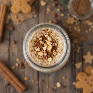 Cozy Gingerbread Protein Overnight Oats