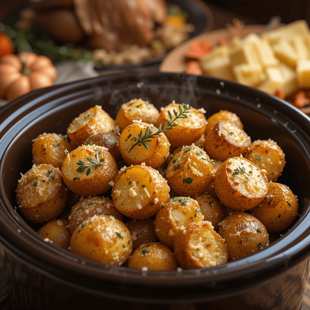 You are currently viewing Crockpot Parmesan Roasted Potatoes: A Perfect Thanksgiving Recipe