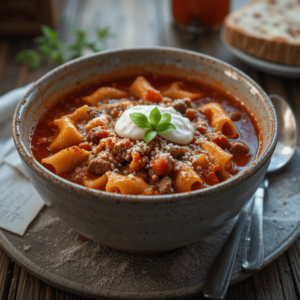 Easy Lasagna Soup.