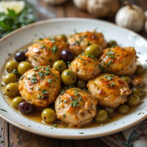 Read more about the article Garlic Chicken with Olives – A Mediterranean Delight Recipe