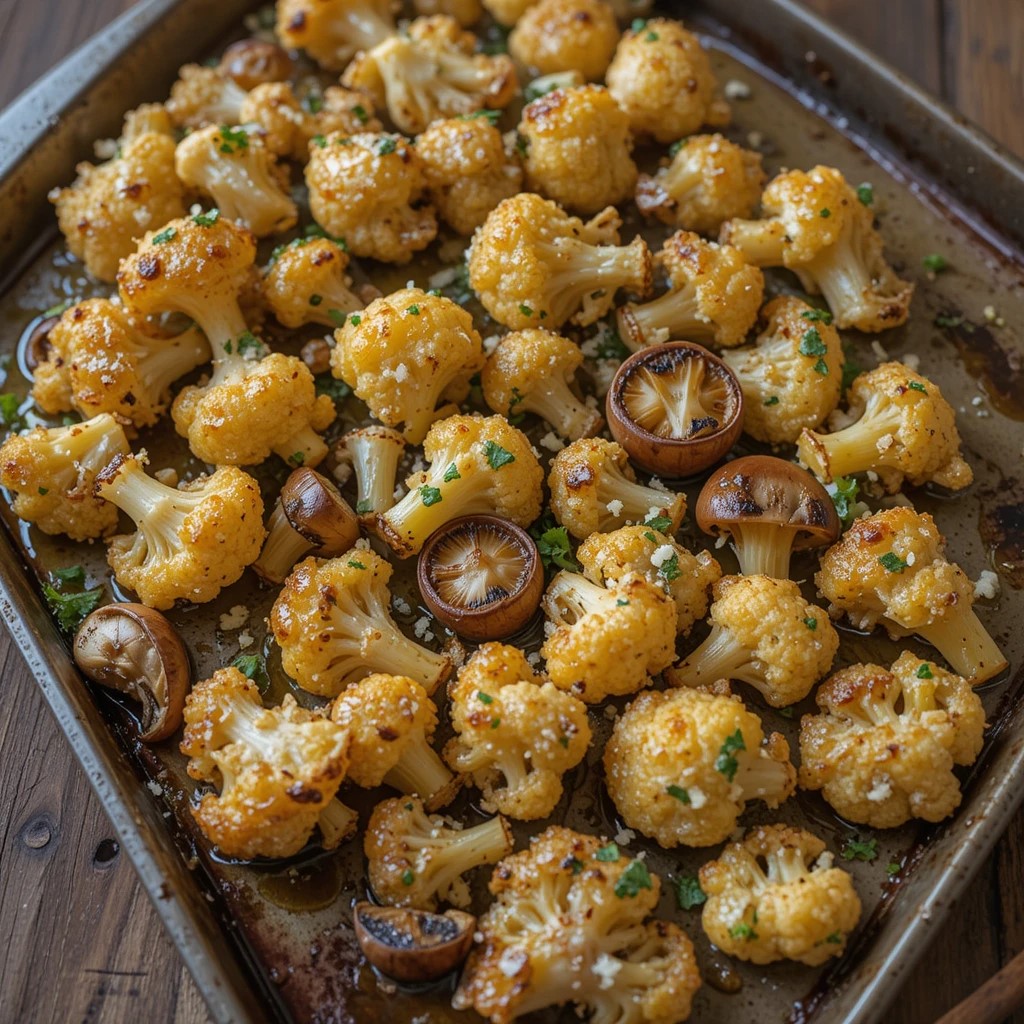 You are currently viewing Garlicky Roasted Cauliflower and Mushrooms – A Flavorful, Healthy Delight Recipe