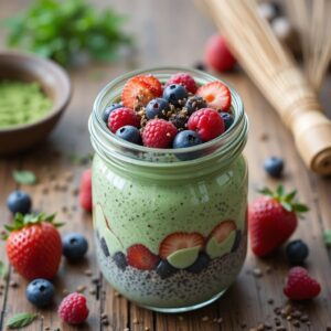 Read more about the article Matcha Chia Pudding with Fresh Berries Recipe: A Nutritious and Refreshing Delight