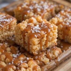 Salted Caramel Rice Krispie Treats