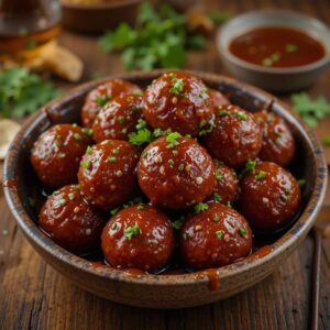 Slow-Cooked-Honey-BBQ-Meatballs