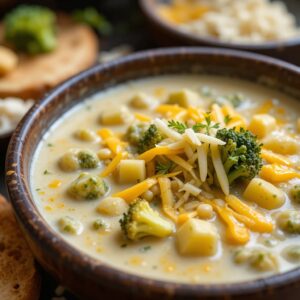 Read more about the article Creamy Comfort: Broccoli Potato Cheese Soup Recipe