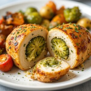 Broccoli Cheddar Stuffed Chicken Breasts