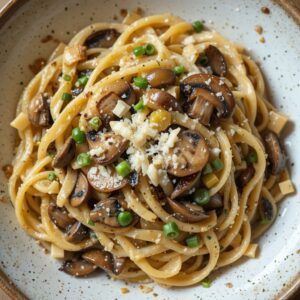 Caramelized Leek and Mushroom Gruyere Pasta