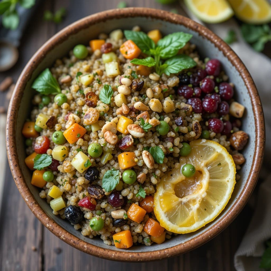 Read more about the article Clean Eating Quinoa Salad with Roasted Veggies Recipe