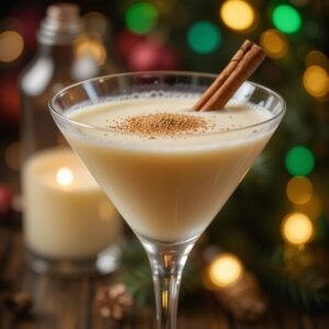 Creamy Christmas Eggnog Martini