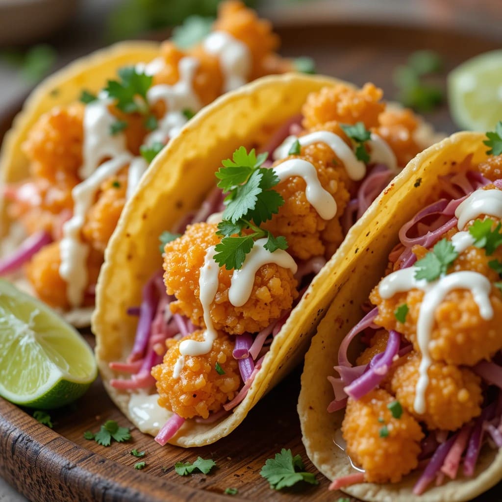 You are currently viewing Crispy Popcorn Shrimp Tacos Recipe : A Flavor-Packed Bite of Coastal Bliss!