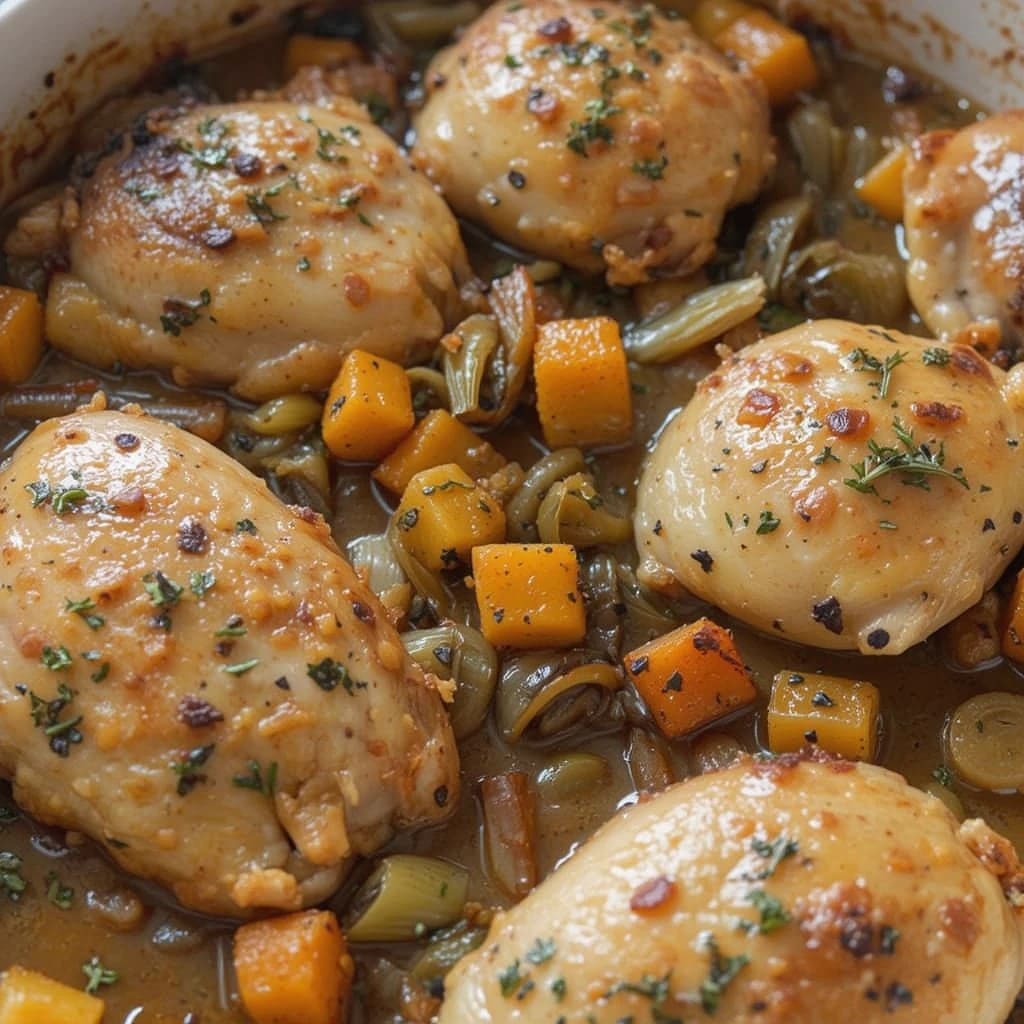 You are currently viewing Delicious Chicken, Leek, and Butternut Squash Bake