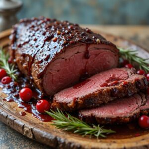 Read more about the article Savory Cranberry Balsamic Roast Beef Recipe – A Festive and Flavorful Delight