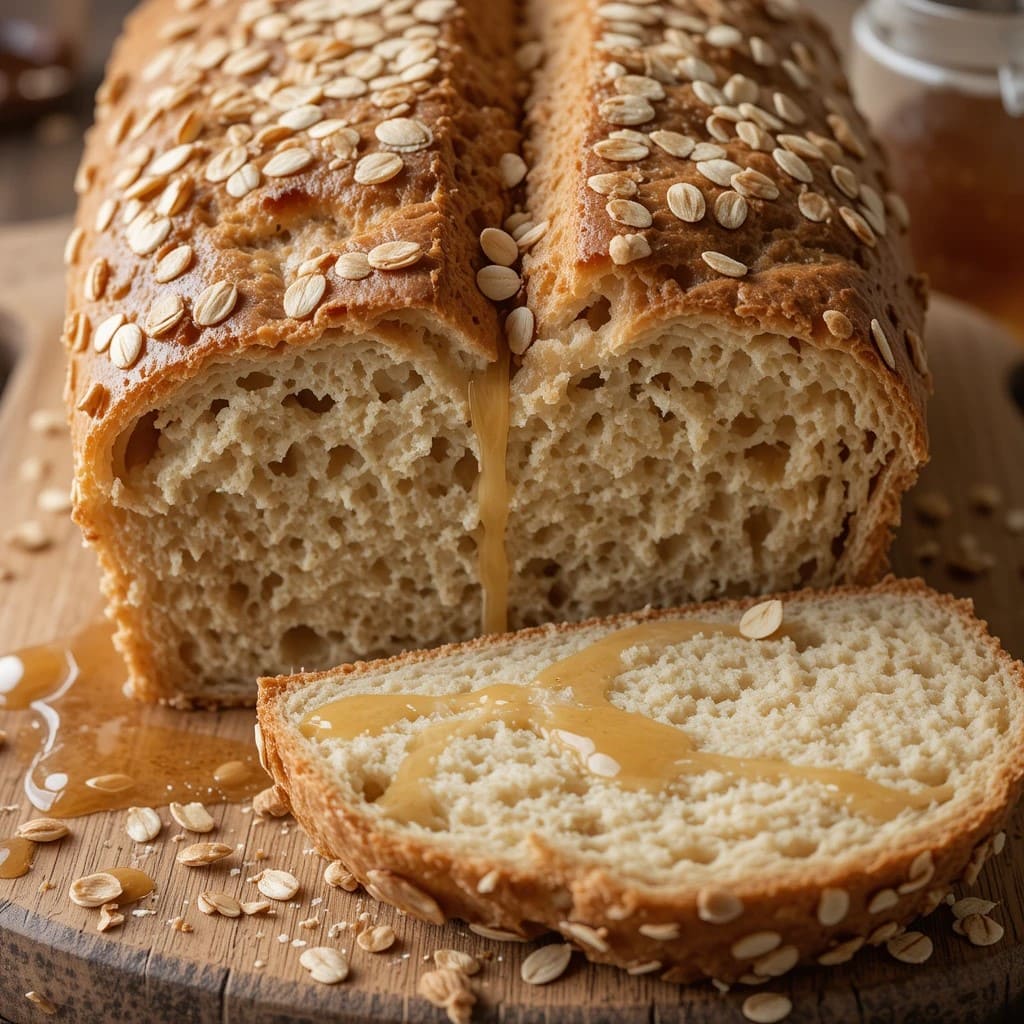 You are currently viewing Easy No-Knead Honey Oat Bread Recipe – A Healthy and Delicious Homemade Treat