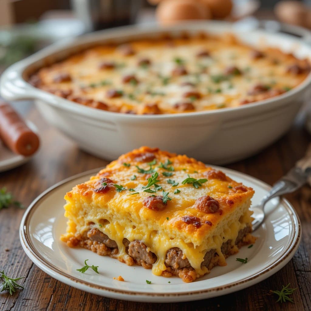 Read more about the article Overnight Sausage and Egg Casserole Recipe– A Hearty Make-Ahead Breakfast