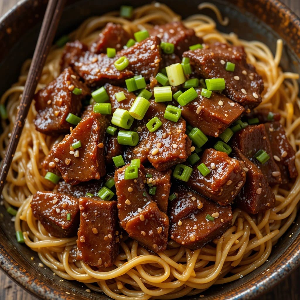 You are currently viewing Savory Mongolian Beef and Noodles Recipe – A Perfect Balance of Sweet, Spicy, and Umami!
