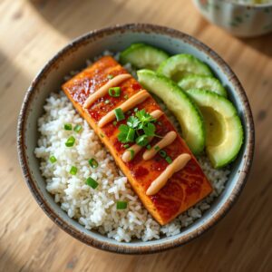 Read more about the article Spicy Salmon Bowls with Coconut Rice: A Flavorful and Quick Meal