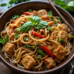 Read more about the article Thai Drunken Noodles Pad Kee Mao Recipe – A Spicy and Flavorful Stir-Fry