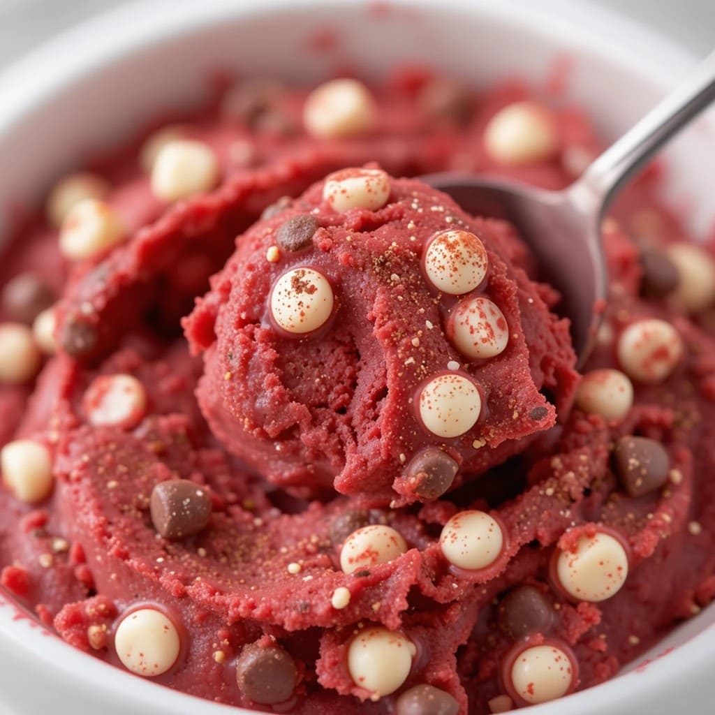 You are currently viewing Delicious Red Velvet Edible Cookie Dough Recipe– A Must-Try Sweet Treat!