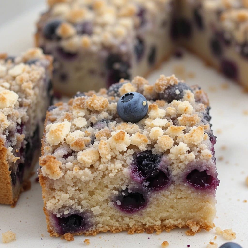 Read more about the article Bursting Blueberry Bliss – The Ultimate Blueberry Streusel Coffee Cake Recipe