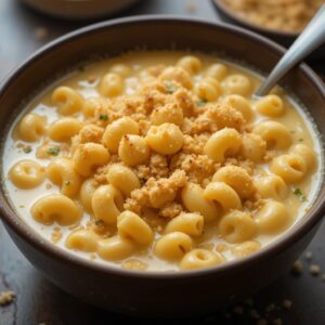 Read more about the article Creamy Mac and Cheese Soup Recipe – A Comforting Bowl of Happiness