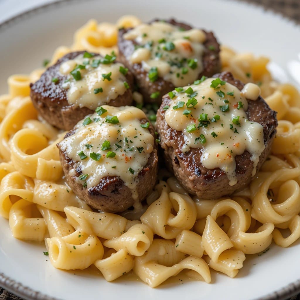 Read more about the article Melt-in-Your-Mouth Garlic Butter Steak Tips with Cheesy Rigatoni Recipe