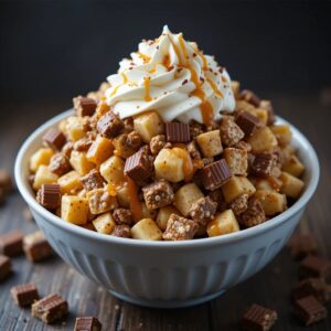 Read more about the article Irresistible Caramel Apples Snickers Salad Recipe – A Sweet, Creamy Delight